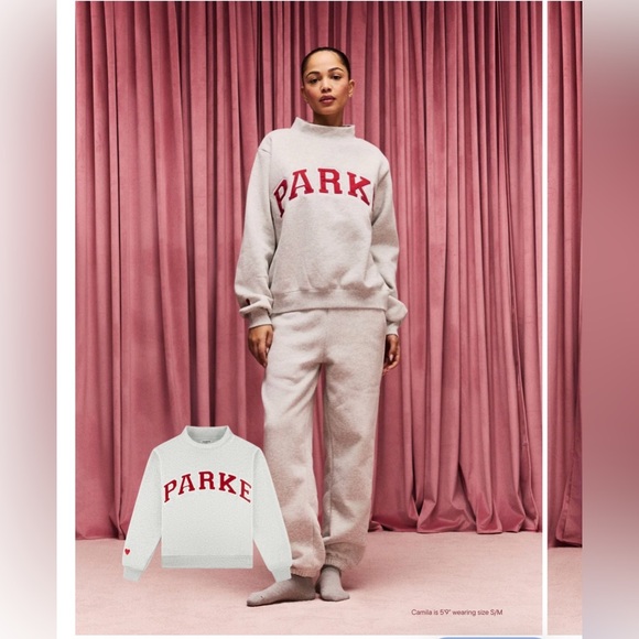 Parke Tops - Parke Valentines Varsity mockneck NEW S/M